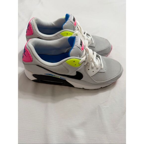 Nike Air Max 90 Platinum Grey Neon Pink Blast Volt Black DZ4398-001 Men\'s 11 main image 9